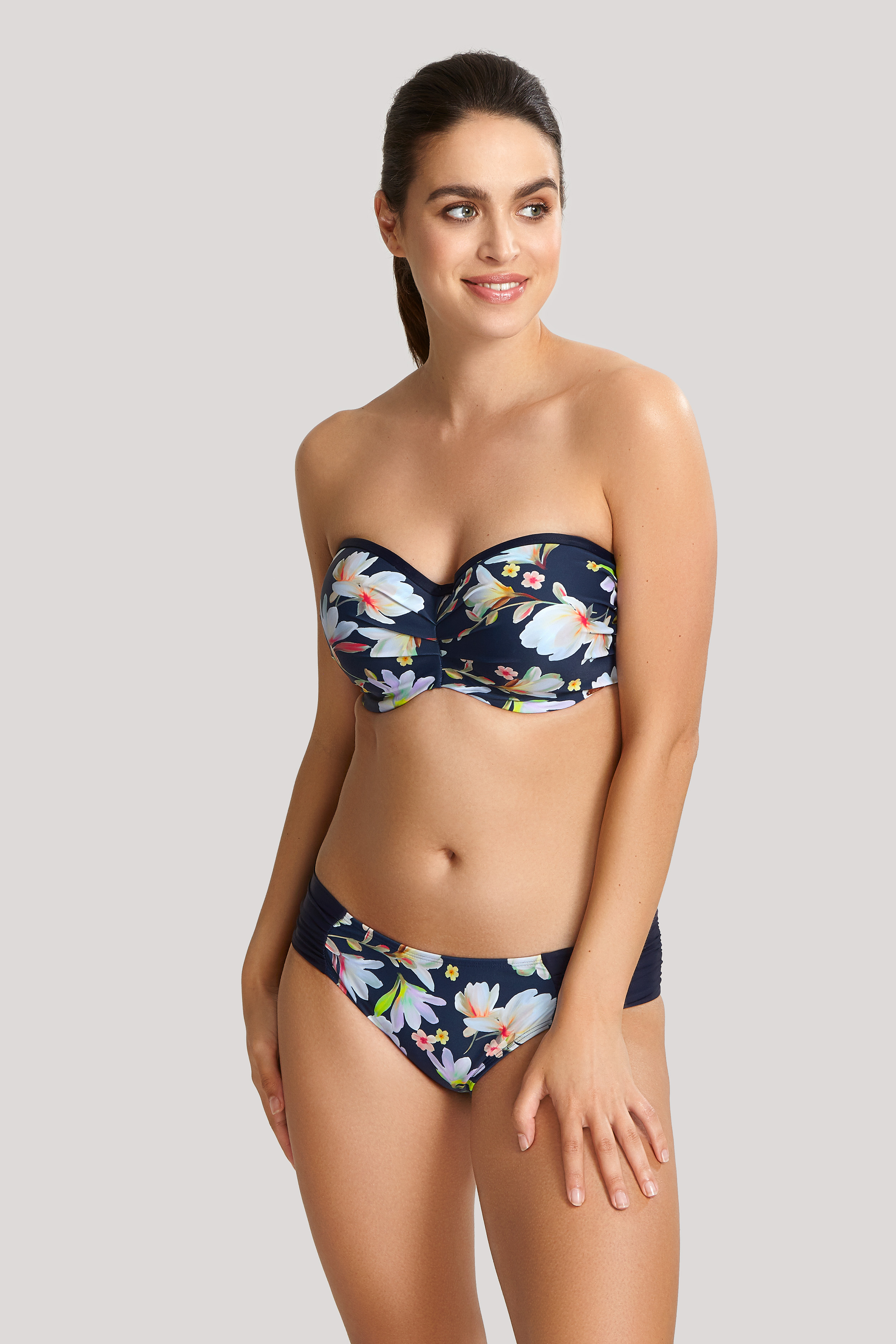 Florentine Bandeau Bikini SW1053 (Navy Floral)